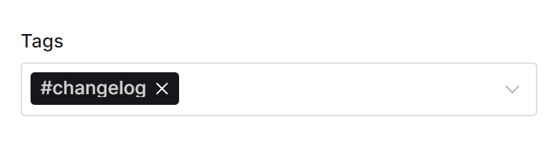 Assign tags #changelogto separate posts for Changelog changes page